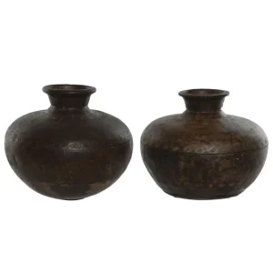Set de 2 Vasijas de hierro 30X30X25