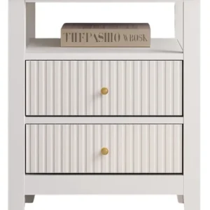 Buró Modelo Margot – Blanco, 2 Cajones y 1 Repisa | 48x35x61.5