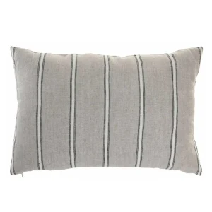 Cojín lino beige rayas 60X40