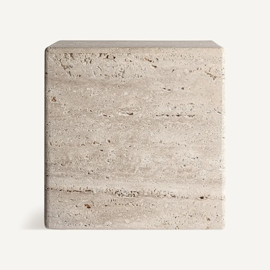 Mesa de centro mármol travertino 45 cm Rapolano - Imagen 5