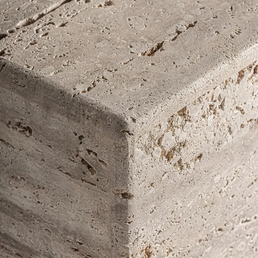 Mesa de centro mármol travertino 45 cm Rapolano - Imagen 3