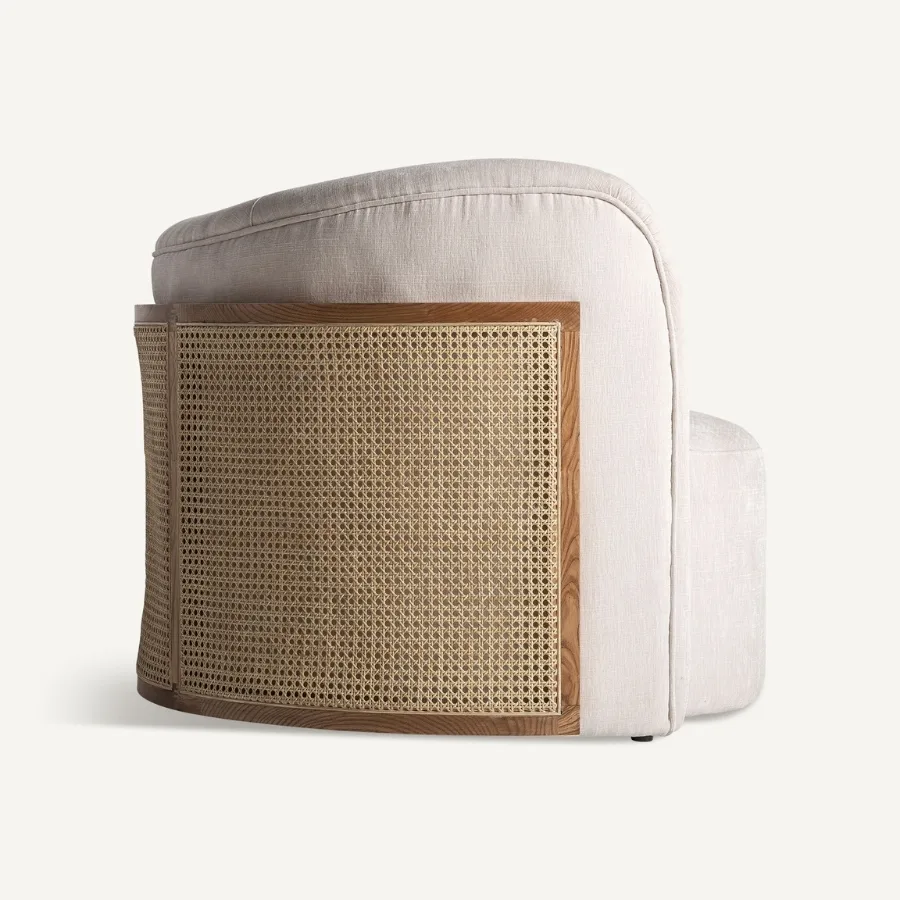 Sillón de ratán y madera Nyul - Imagen 4