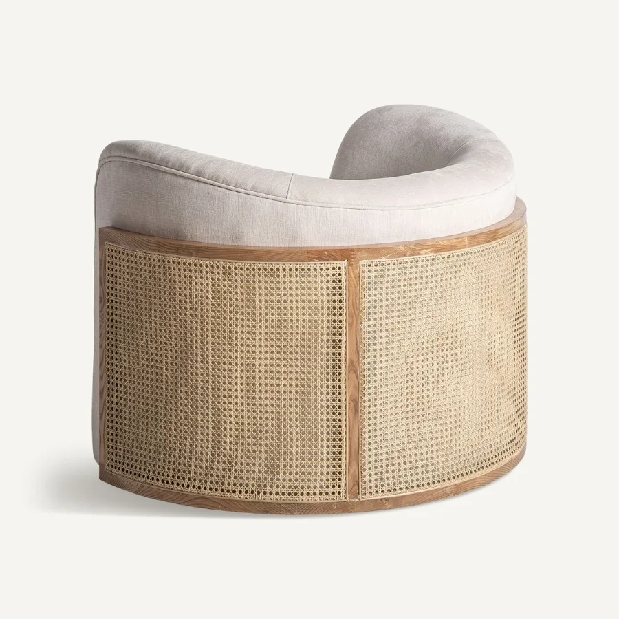 Sillón de ratán y madera Nyul - Imagen 5