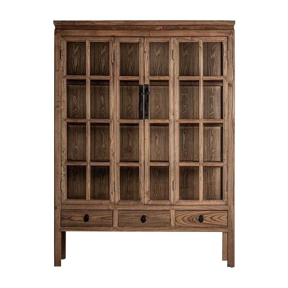 Vitrina 175 x 130CM de madera de olmo TARTU - Imagen 3