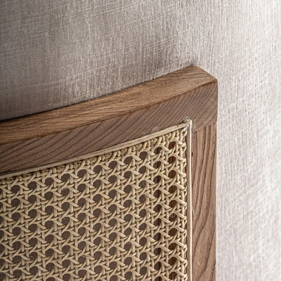 Sillón de ratán y madera Nyul - Imagen 6