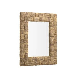 ESPEJO RATTAN CUERDA CUADROS 80*100