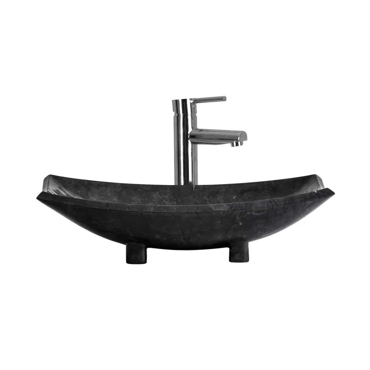 Lavabo de mármol negro estilo colonial Urano