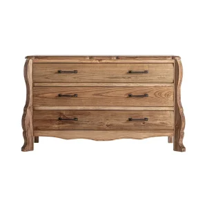 Cómoda de madera de olmo de 130 cm Brixton