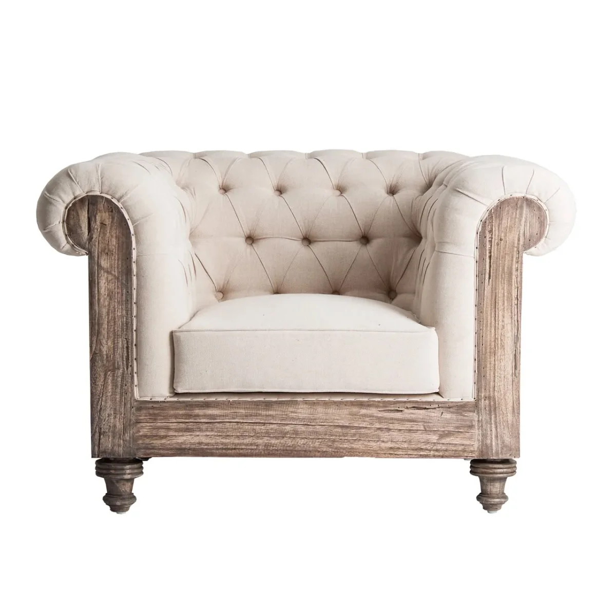 Sillón chesterfield beige Gore - Imagen 7