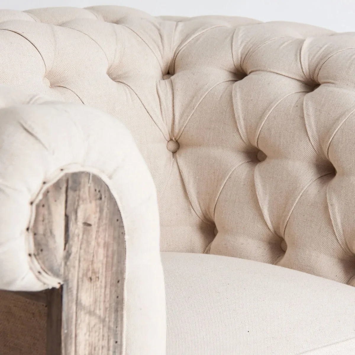 Sillón chesterfield beige Gore - Imagen 4