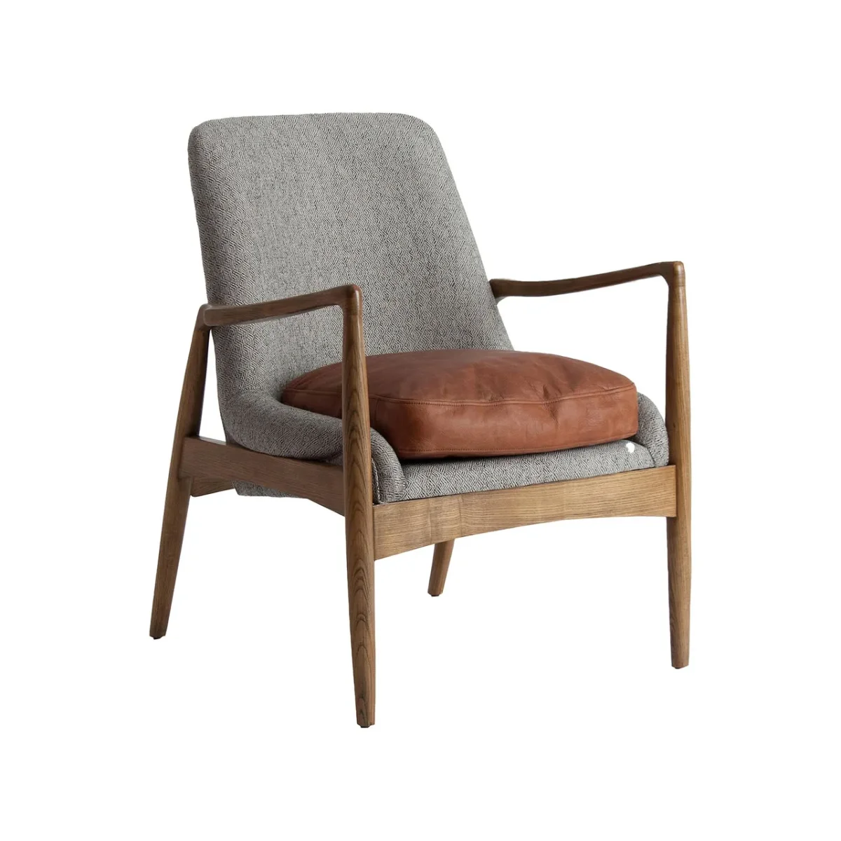 Sillón de madera y cuero Elati - Imagen 2