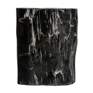 Mesa/taburete auxiliar de madera petrificada Telti