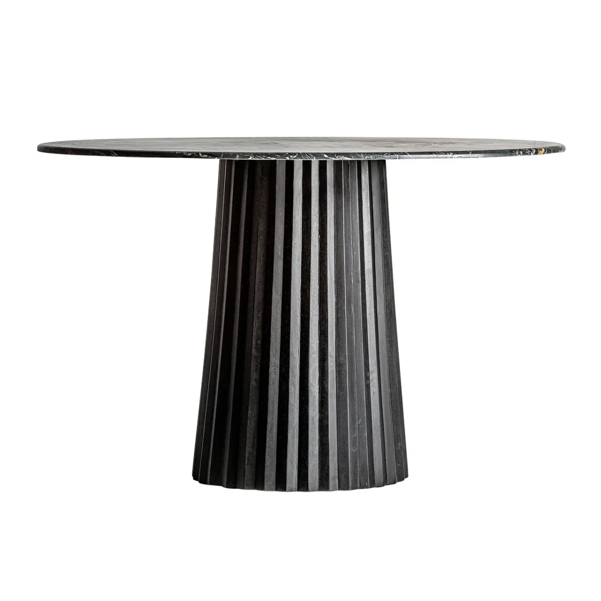 Mesa comedor de madera y mármol negro Plissé Wood