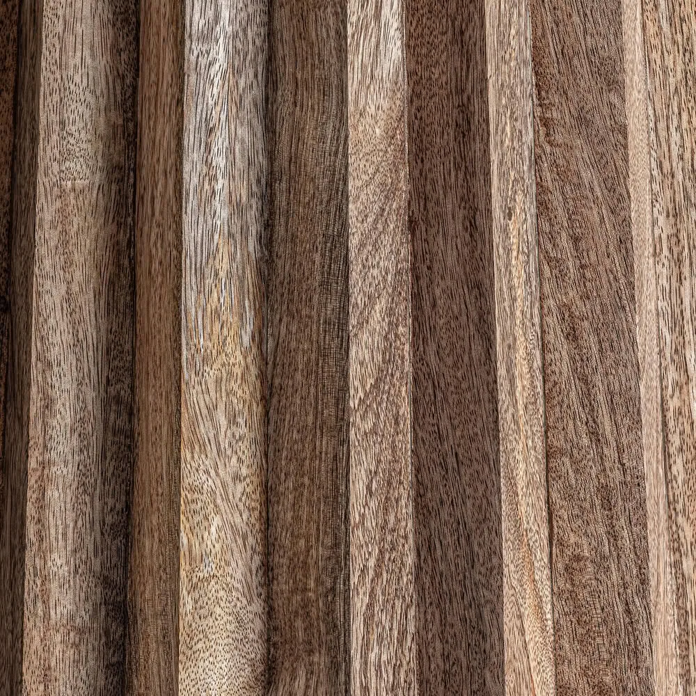 Mesa de comedor madera y mármol redonda 120 cm PLISSÉ WOOD - Imagen 3