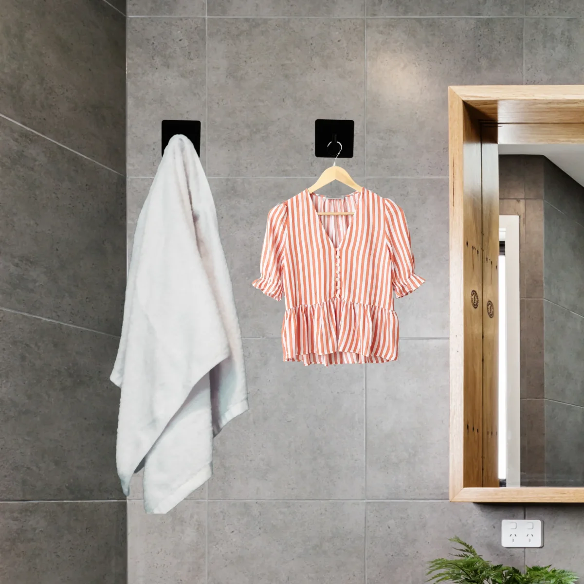 Set de 5 ganchos para pared multiusos Toalleros de baño de pared adhesivos - Imagen 7