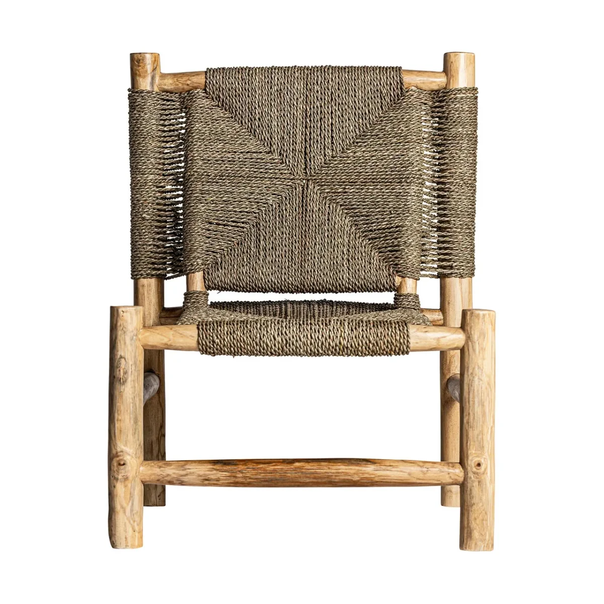 Sillón de rafia y teca Manhula - Imagen 4