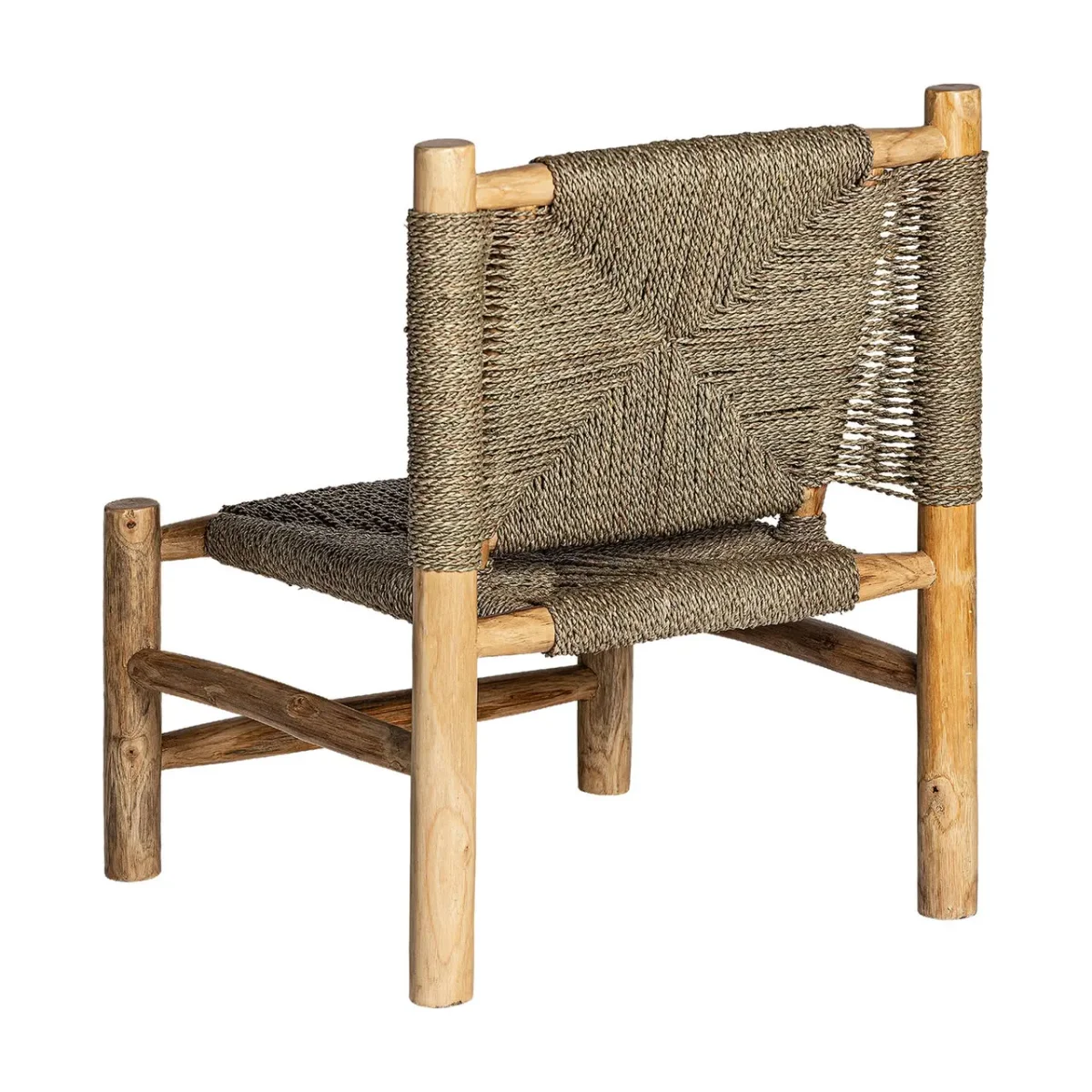 Sillón de rafia y teca Manhula - Imagen 6