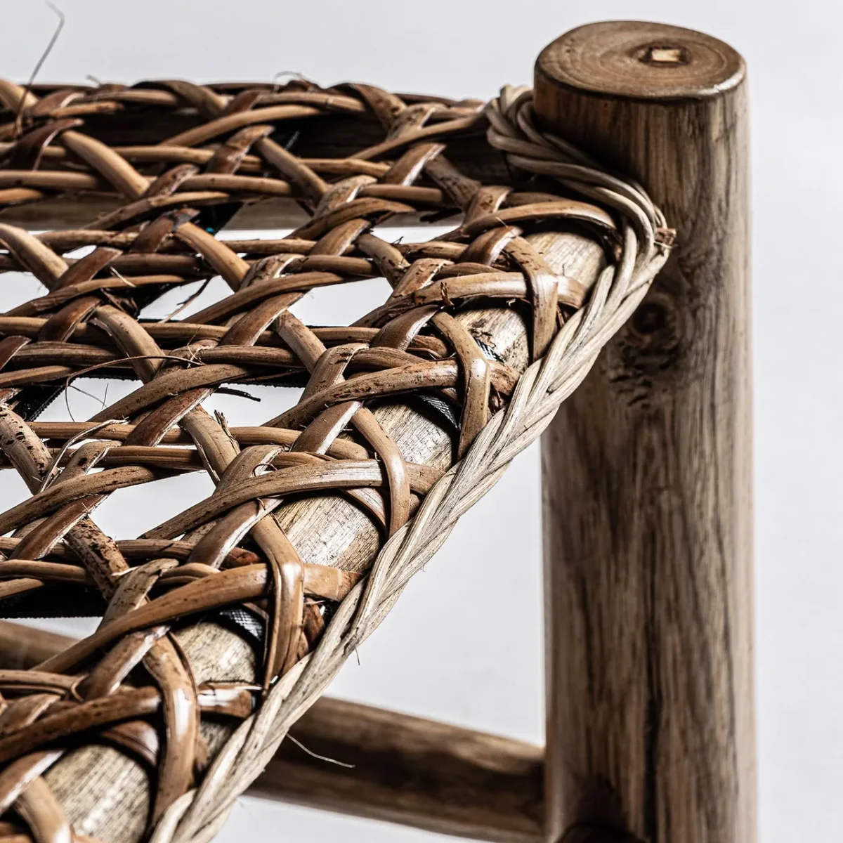 Sillón de madera y ratán Luban - Imagen 8