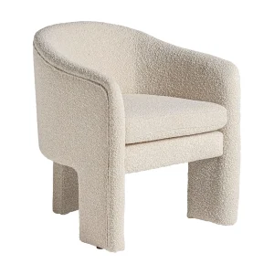 Sillón bouclé blanco roto Prati Bouclé
