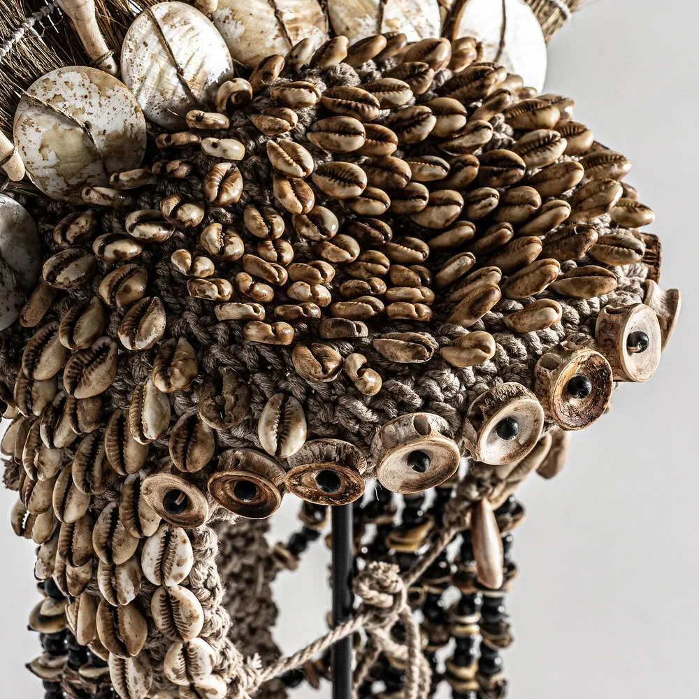 Figura decorativa estilo étnico de fibra natural - Imagen 3