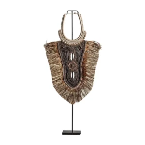 Figura decorativa collar de fibra natural