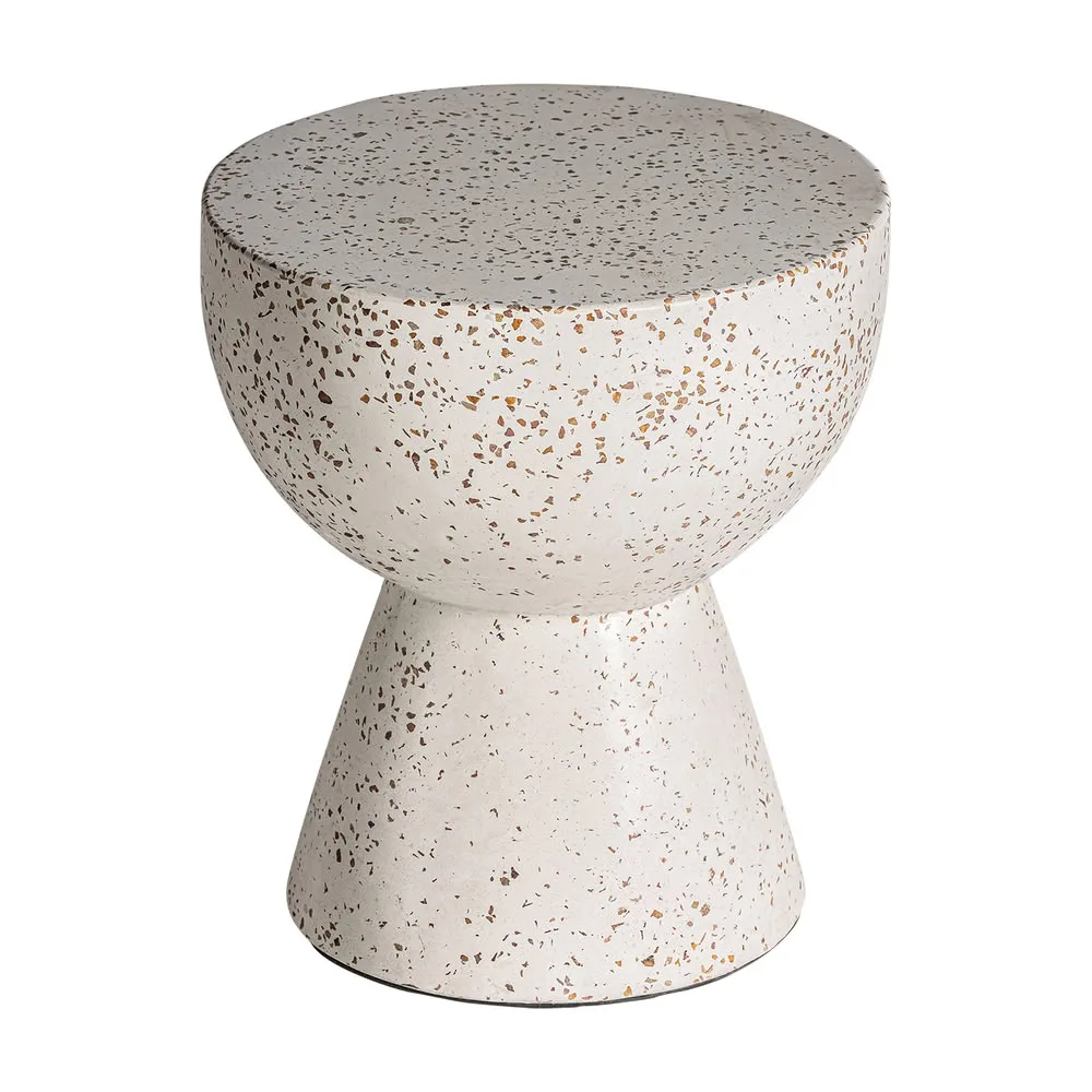 Mesa auxiliar Albenga de terrazo blanco - Imagen 3