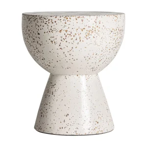Mesa auxiliar Albenga de terrazo blanco