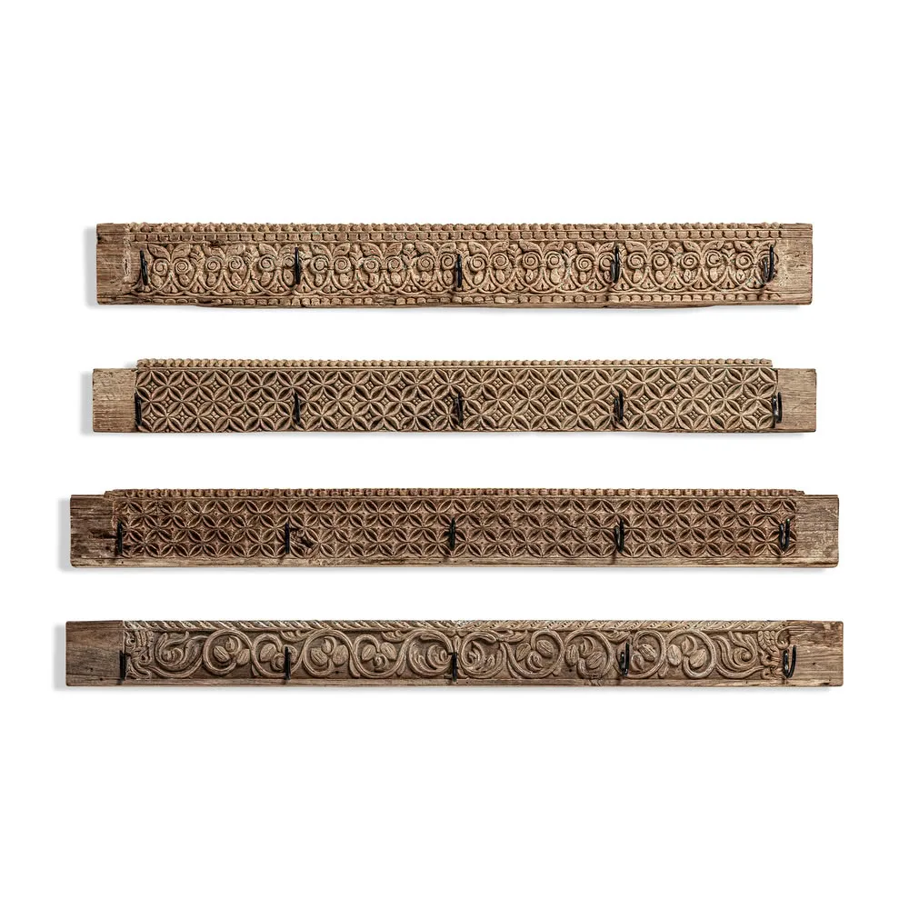Percha Cain artesanal de madera de teca - Imagen 6