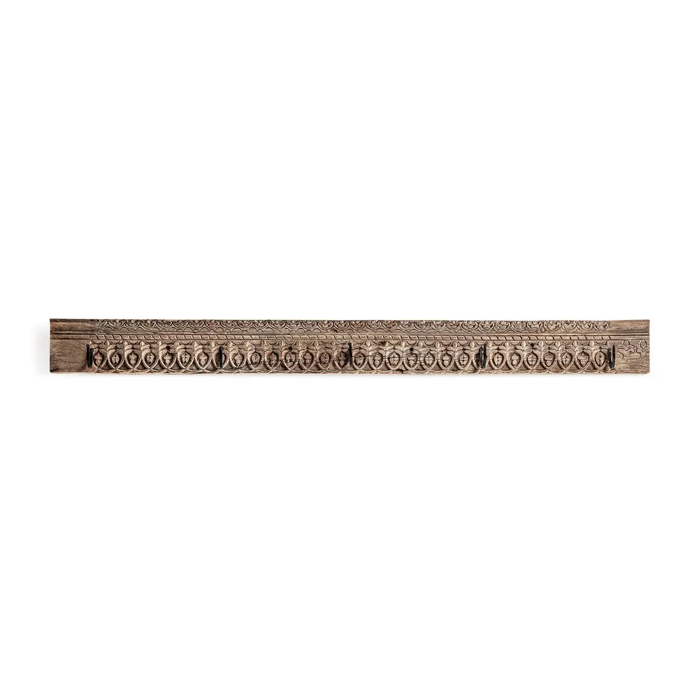 Percha Cain artesanal de madera de teca