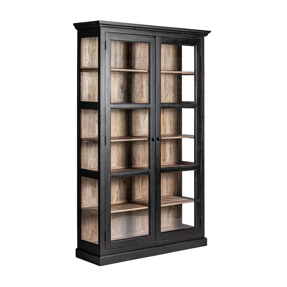 Vitrina negra de madera 210 x 135cm Babay - Imagen 3