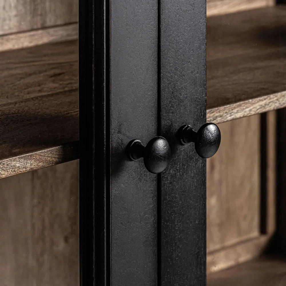 Vitrina negra de madera 210 x 135cm Babay - Imagen 6