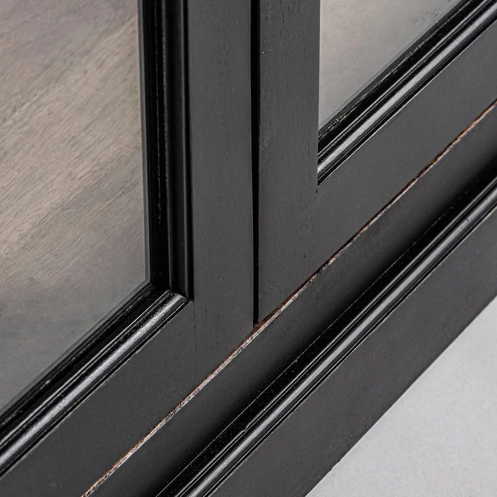 Vitrina negra de madera 210 x 135cm Babay - Imagen 7