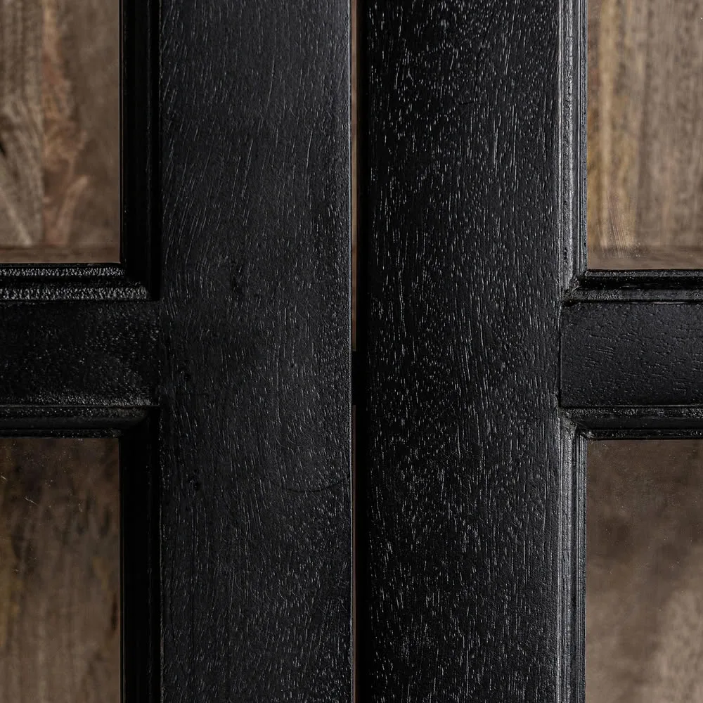 Vitrina negra de madera 210 x 135cm Babay - Imagen 8