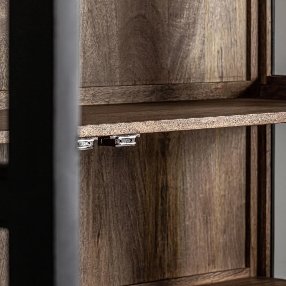 Vitrina negra de madera 210 x 135cm Babay - Imagen 9