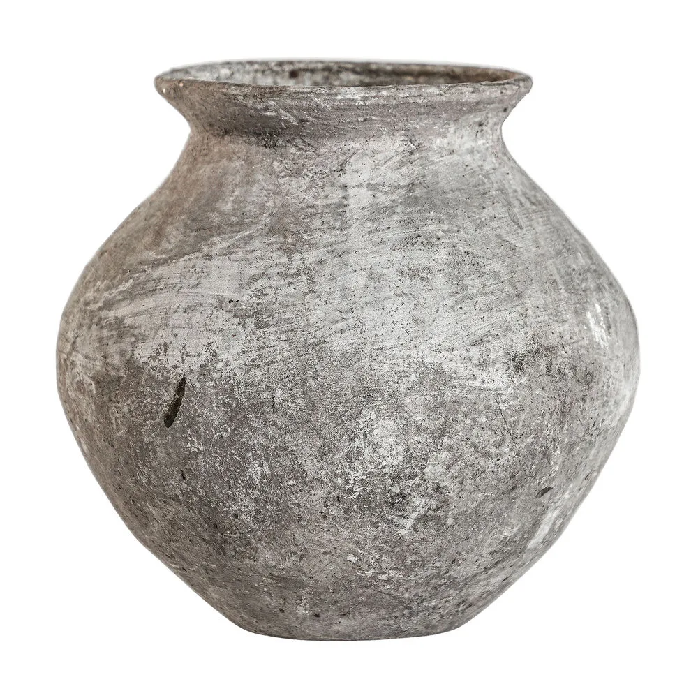 Jarrón Krisse de color gris envejecido