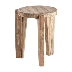 Mesa auxiliar estilo colonial de teca Lux