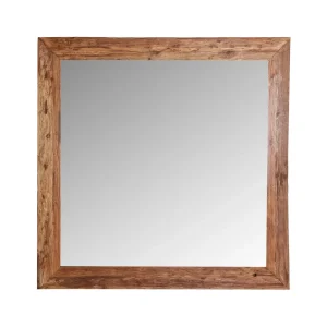 Espejo cuadrado de madera de teca 150 x 150 cm Lux