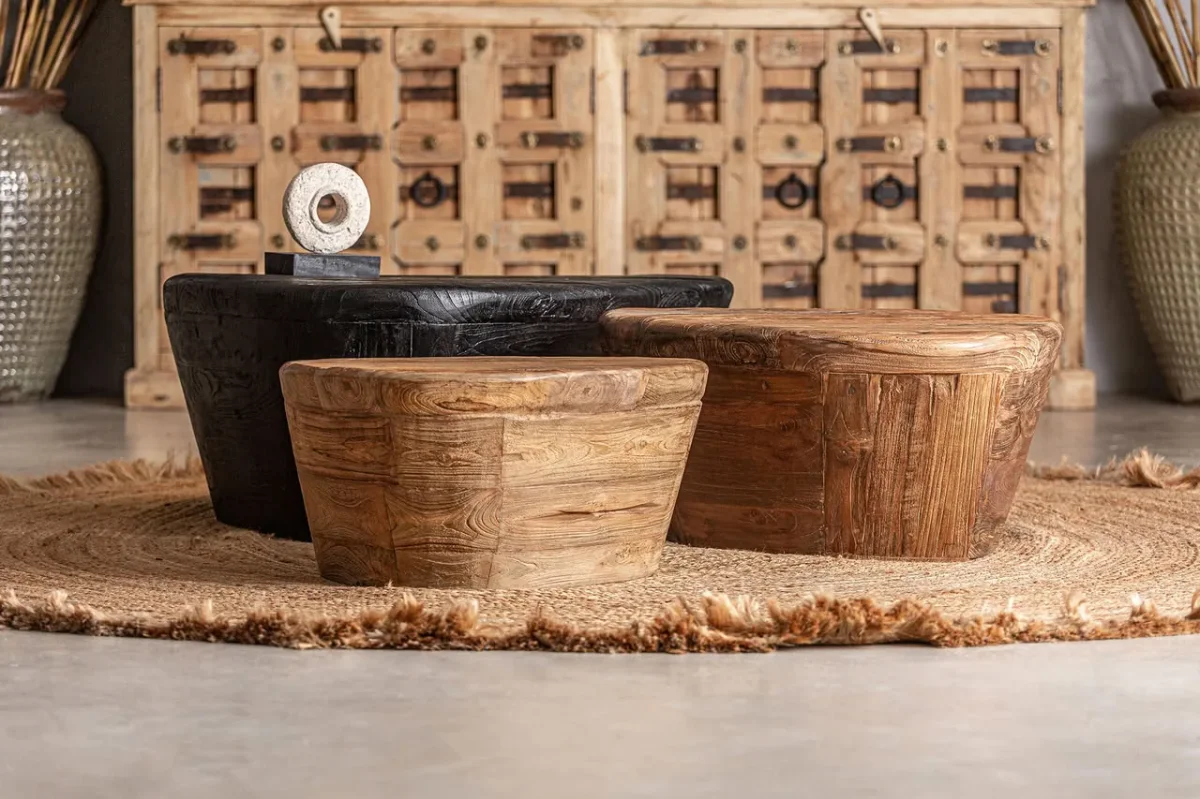 Mesa de centro de madera de teca negra Lestans - Imagen 7