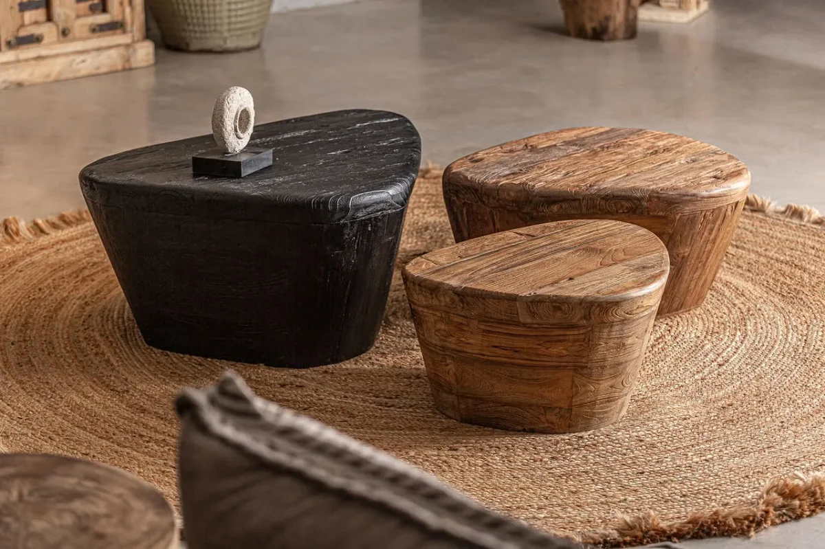 Mesa de centro de madera de teca negra Lestans - Imagen 3