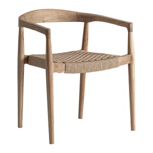 Sillón Caen de madera de teca y fibra