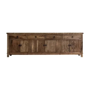 Aparador de 250 cm de madera maciza de olmo Tuam