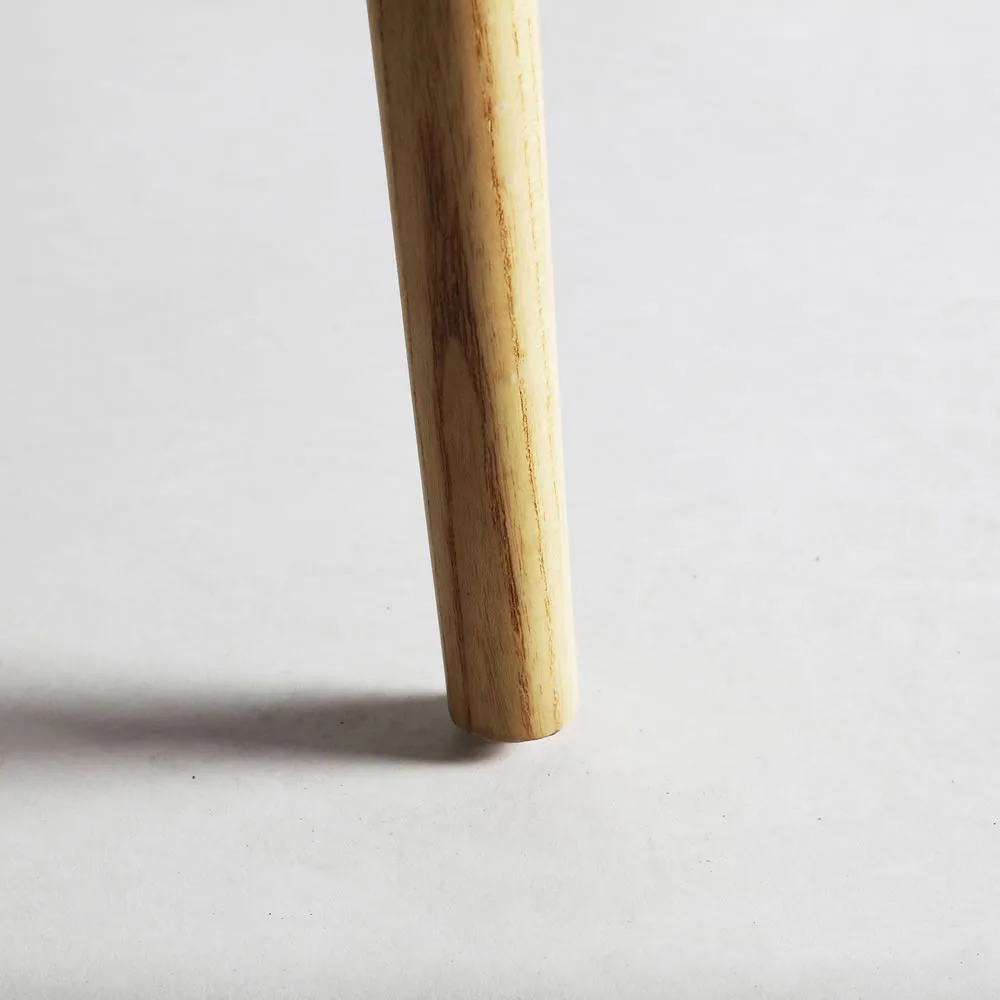 Silla Vikan de madera de olmo y lino - Imagen 4