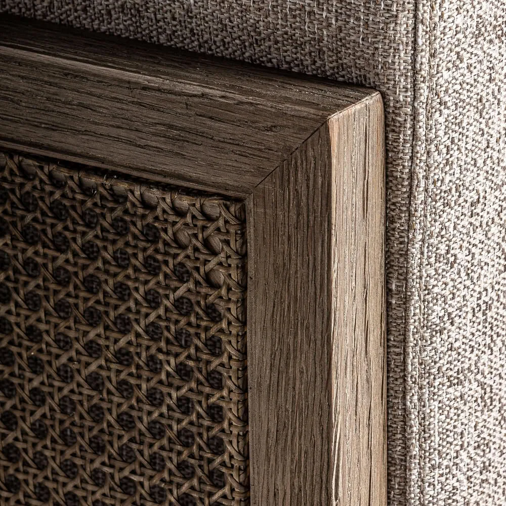 Sillón de madera de fresno tapizado beige Leiwen - Imagen 9