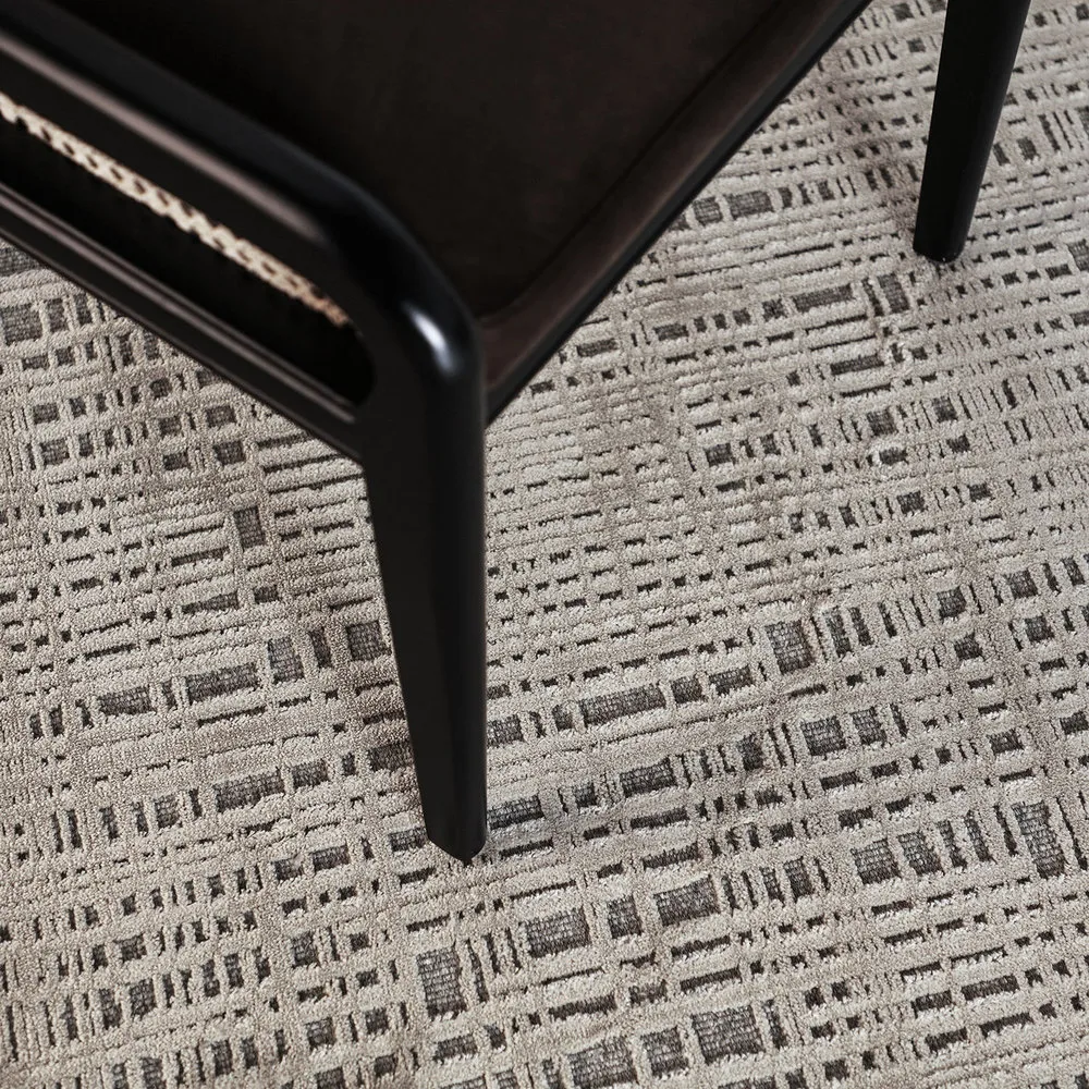 Alfombra de viscosa gris 340×240 cm Abantza - Imagen 7