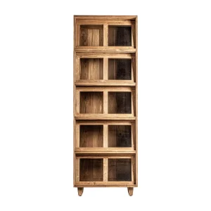 Vitrina Backlyn de madera de teca