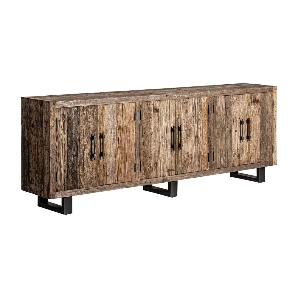 Aparador hierro y madera robusta 254cm Carrik - Imagen 4