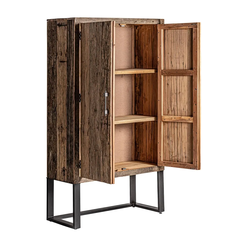 Armario Carrik 188 cm de madera recuperada y metal - Imagen 4