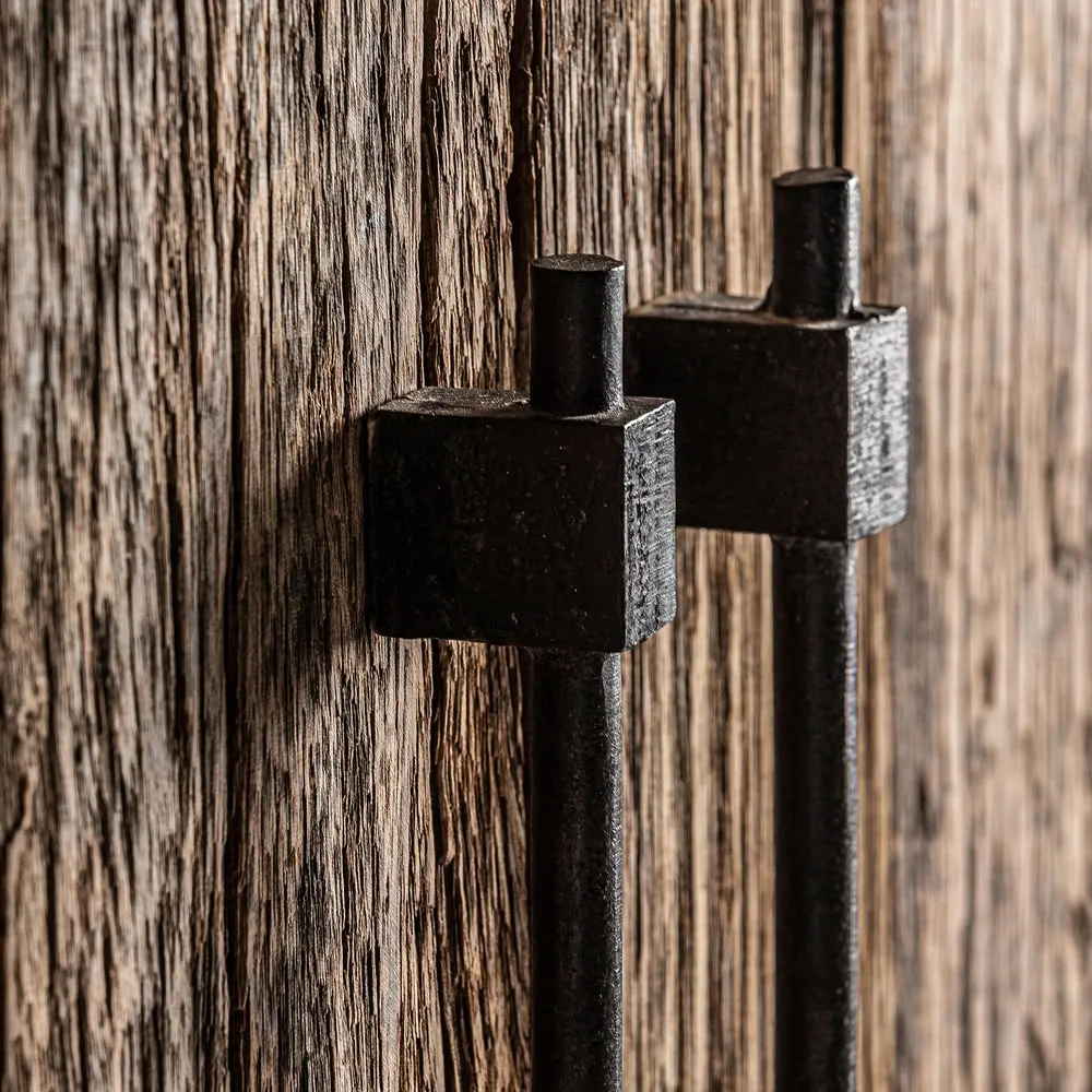 Armario Carrik 188 cm de madera recuperada y metal - Imagen 5