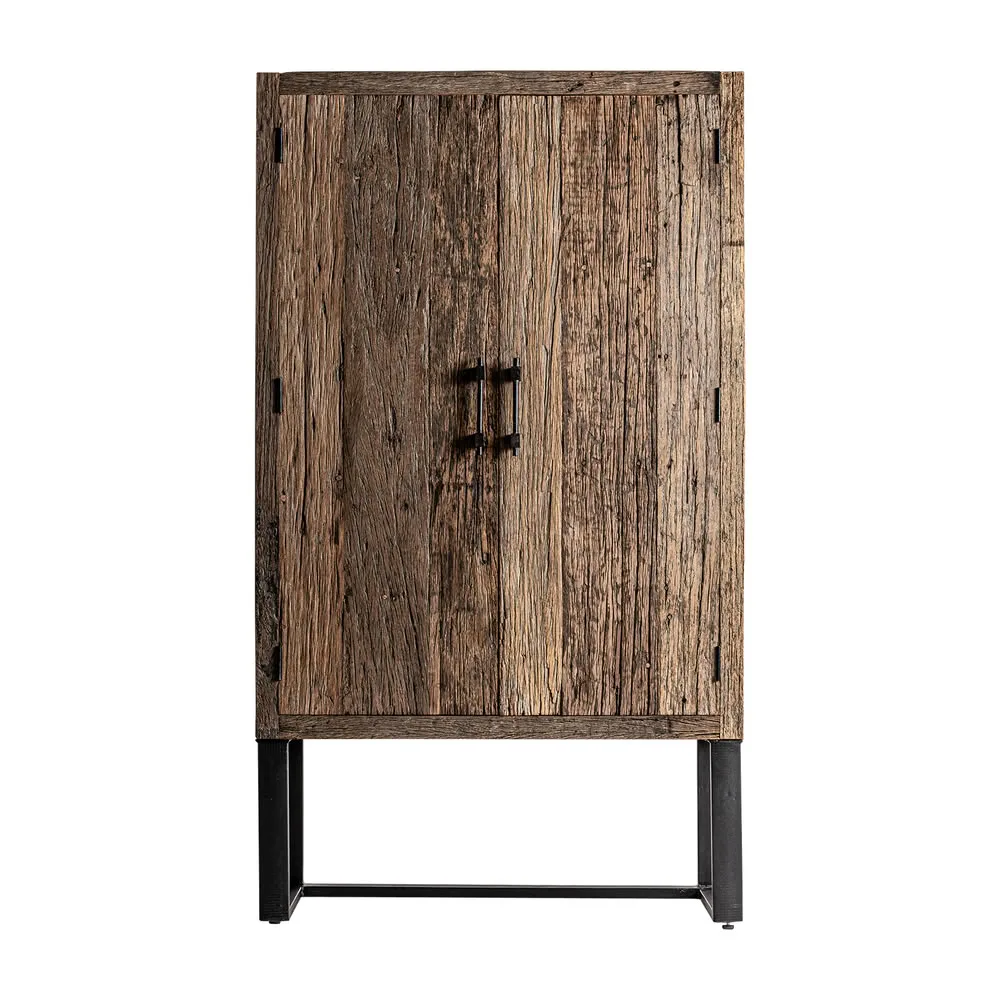 Armario Carrik 188 cm de madera recuperada y metal
