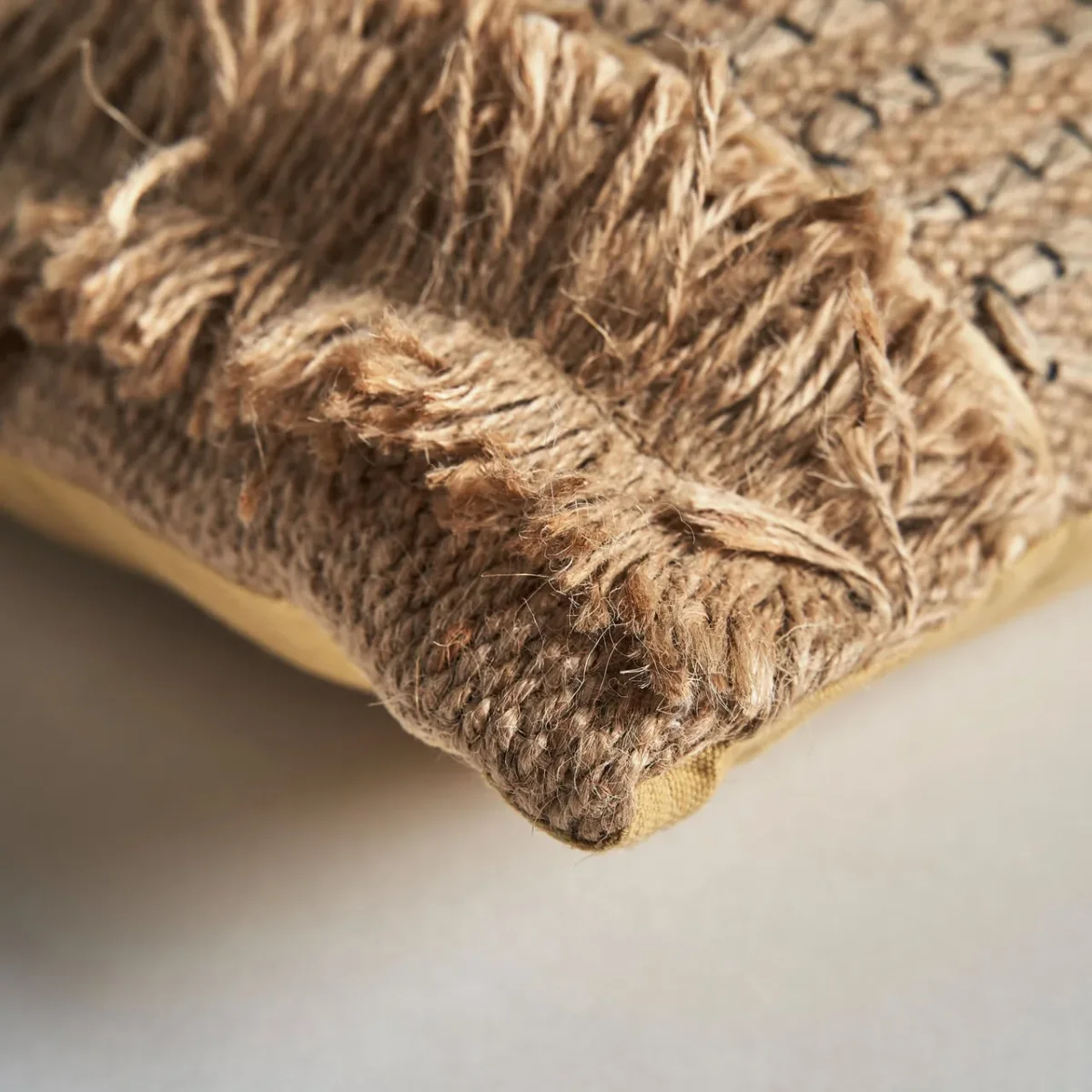 Cojín de yute con acabado kilim Elgin - Imagen 4